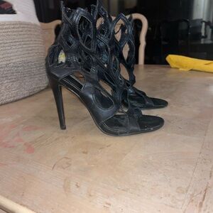 Cape Robbin Black Strappy Heels